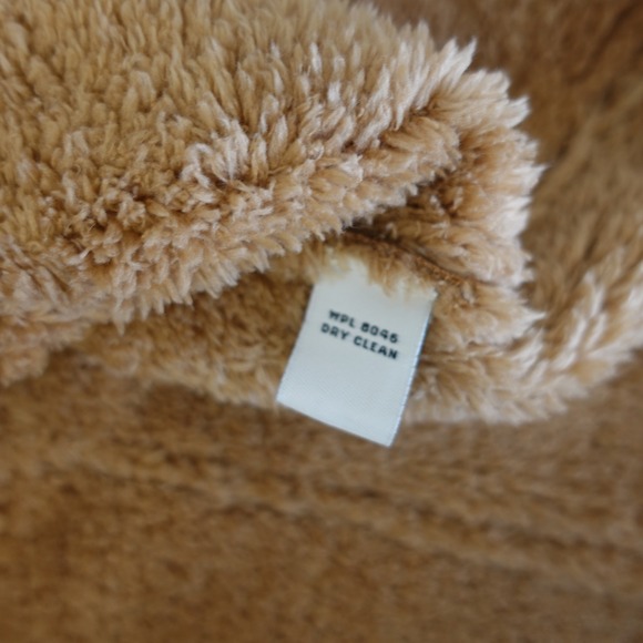 Vtg Penny Lane Faux Suede Shearling Jacket Womens L Tan Honey Toggle Deadstock - Picture 9 of 11